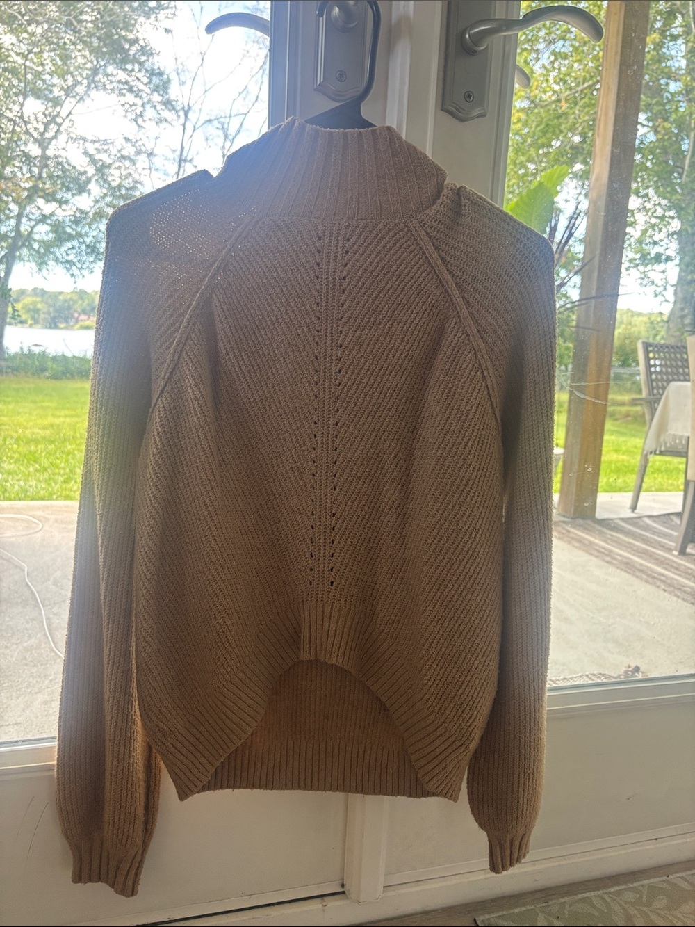 Cozy High-Neck Brown Women's Sweater